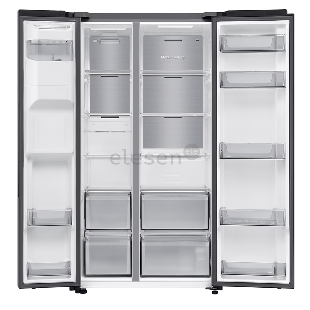 Samsung Bespoke AI, NoFrost, 640 L, aukštis 179 cm, sidabro spalvos - SBS Šaldytuvas