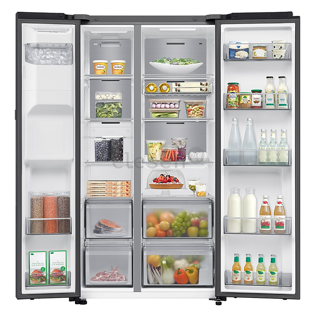 Samsung Bespoke AI Home, NoFrost, 621 L, aukštis 179 cm, juodas - SBS Šaldytuvas