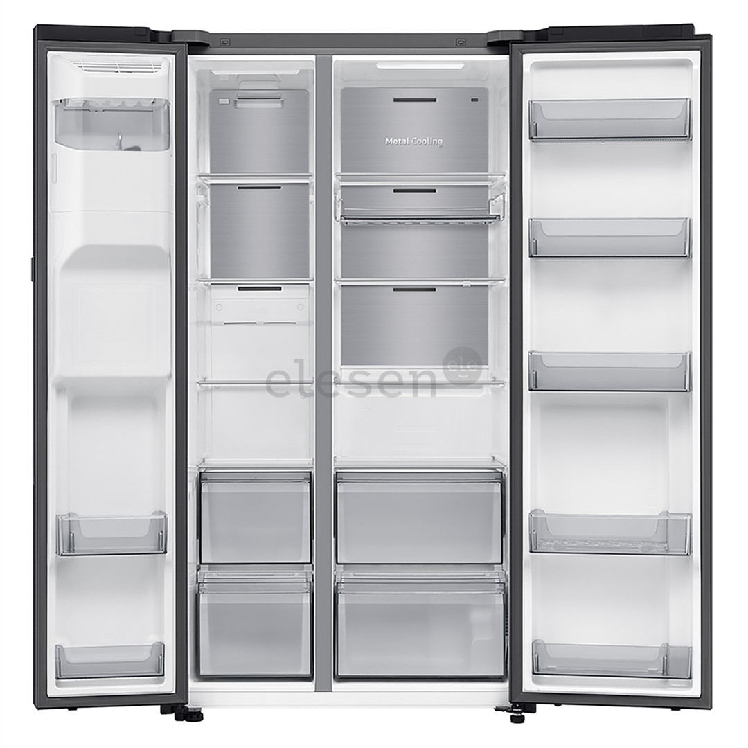 Samsung Bespoke AI Home, NoFrost, 621 L, aukštis 179 cm, juodas - SBS Šaldytuvas