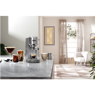DeLonghi Dedica Duo, silver - Manual espresso machine