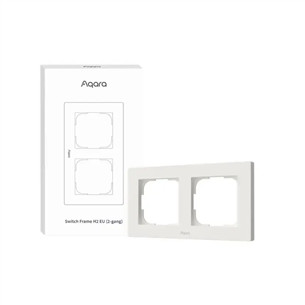 Aqara Switch Frame H2 EU, 2-gang, white - Switch frame FE-X01D-W