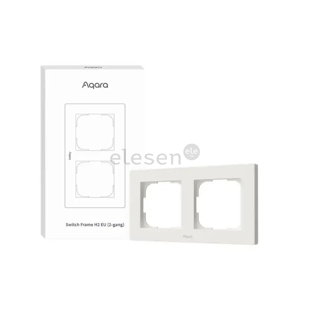 Aqara Switch Frame H2 EU, 2-gang, white - Switch frame