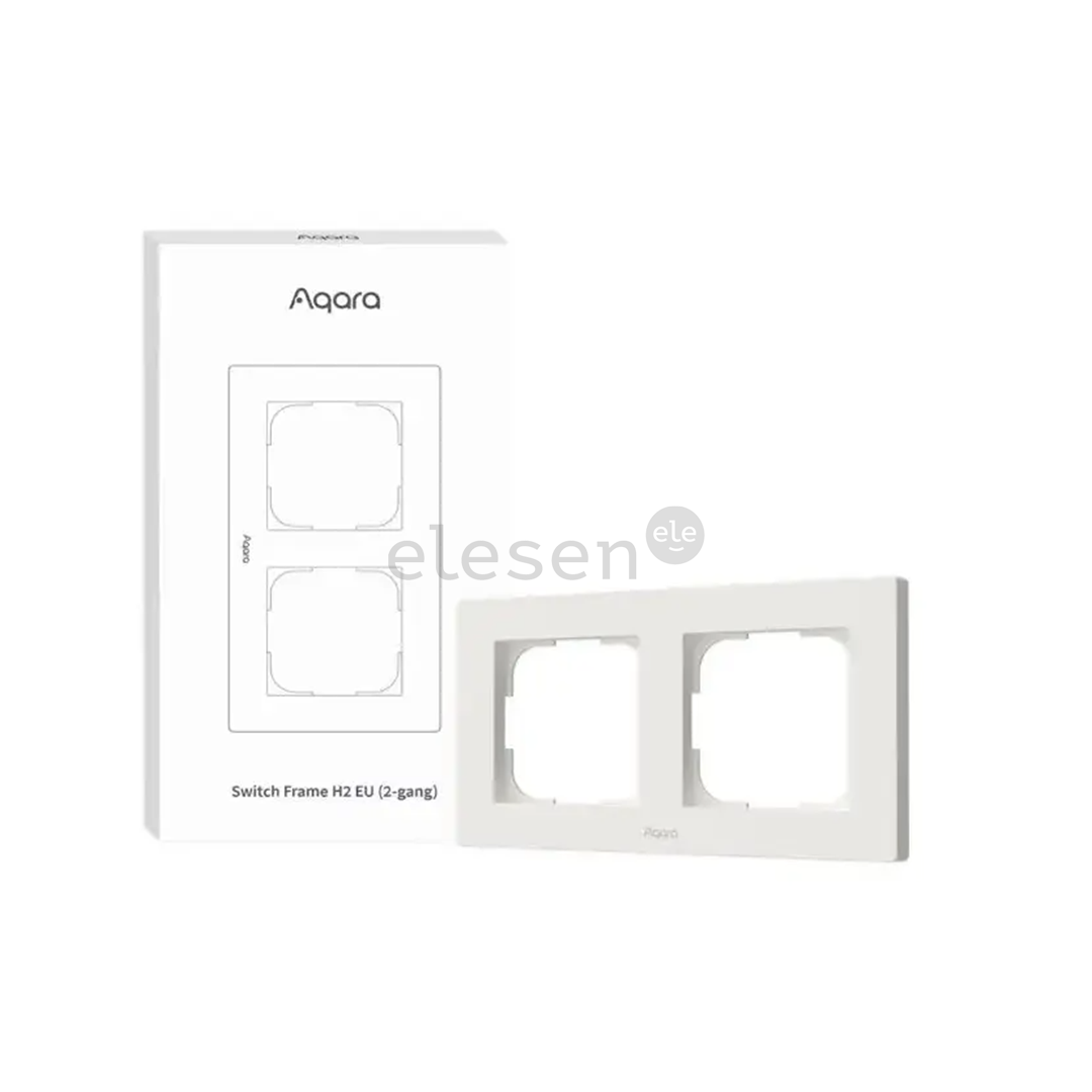 Aqara Switch Frame H2 EU, 2 гнезда, белый - Рамка для выключателя