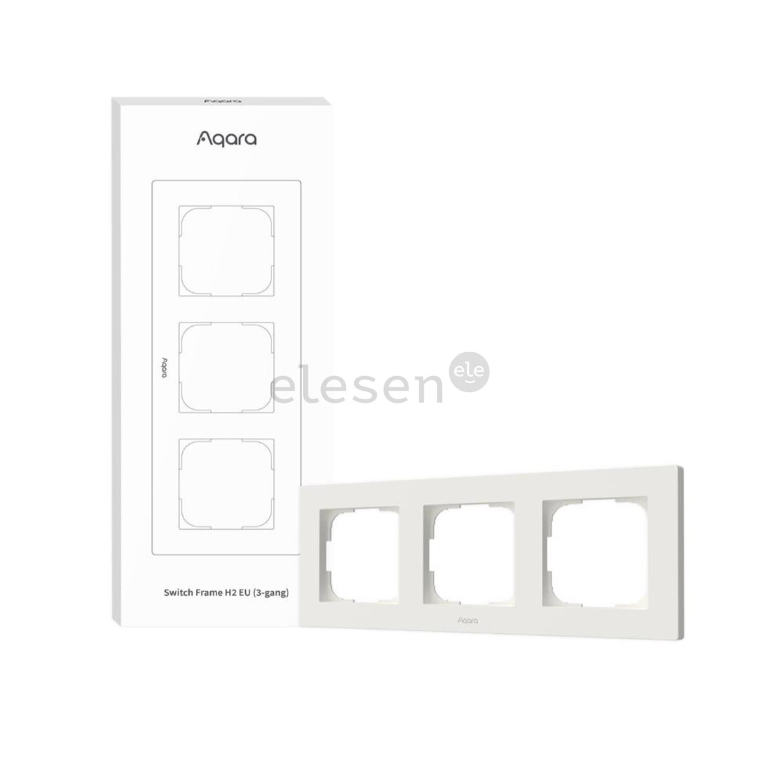 Aqara Switch Frame H2 EU, 3-gang, white - Switch frame