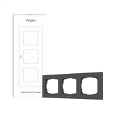 Aqara Switch Frame H2 EU, 3-gang, gray - Switch frame