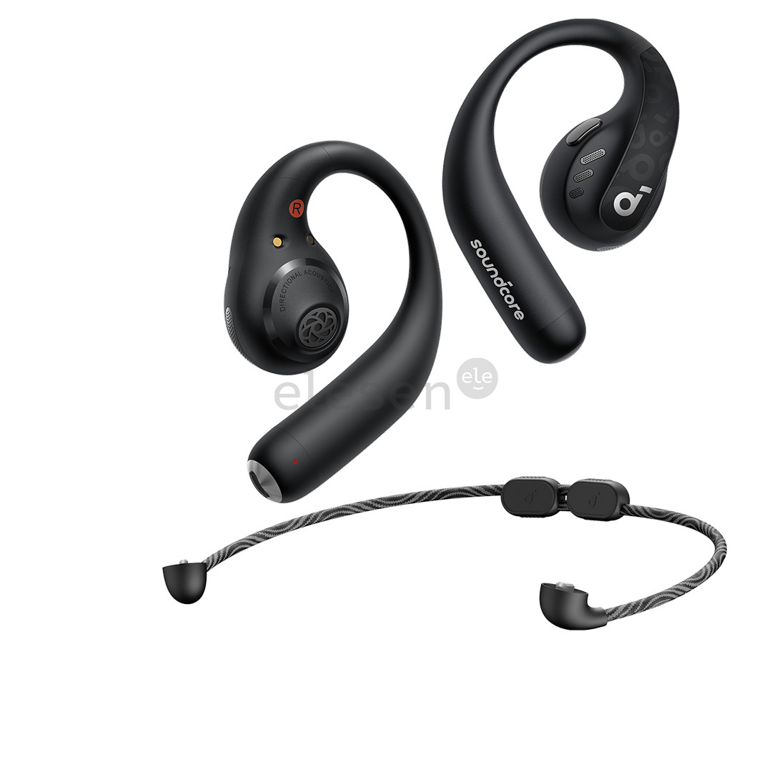 Soundcore AeroFit Pro, juodos - Belaidės ausinės