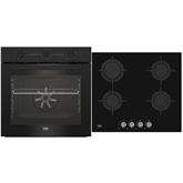 Beko, 72 L, black - Built-in oven + Gas Hob