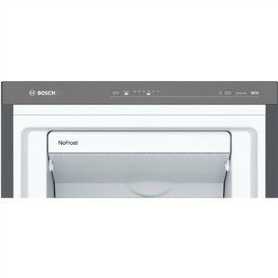 Bosch, Series 4, NoFrost, 242 L, aukštis 186 cm, juodas - Šaldiklis