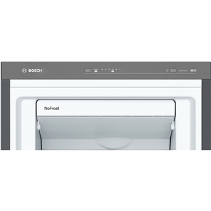 Bosch, Series 4, NoFrost, 242 L, aukštis 186 cm, juodas - Šaldiklis