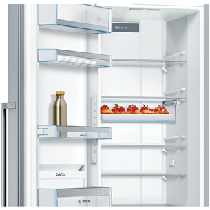 Bosch Series 8, No Frost, 309 L, aukštis 186 cm, nerūdijančio plieno - Šaldytuvas