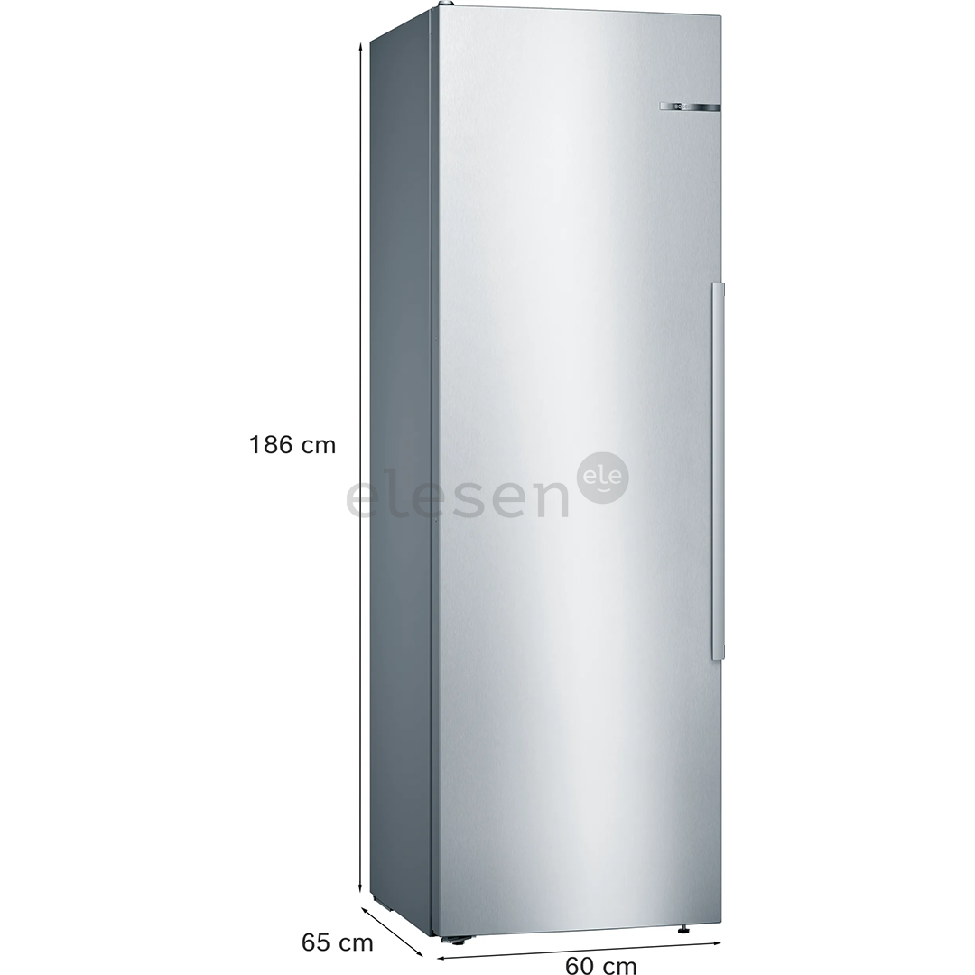 Bosch Series 8, No Frost, 309 L, aukštis 186 cm, nerūdijančio plieno - Šaldytuvas