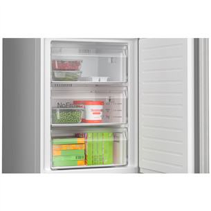 Bosch, Series 4, NoFrost, 363 L, aukštis 203 cm, nerūdijančio plieno - Šaldytuvas