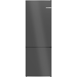 Bosch, Series 4, NoFrost, 440 L, aukštis 203 cm, tamsiai pilkas - Šaldytuvas KGN49OCAF