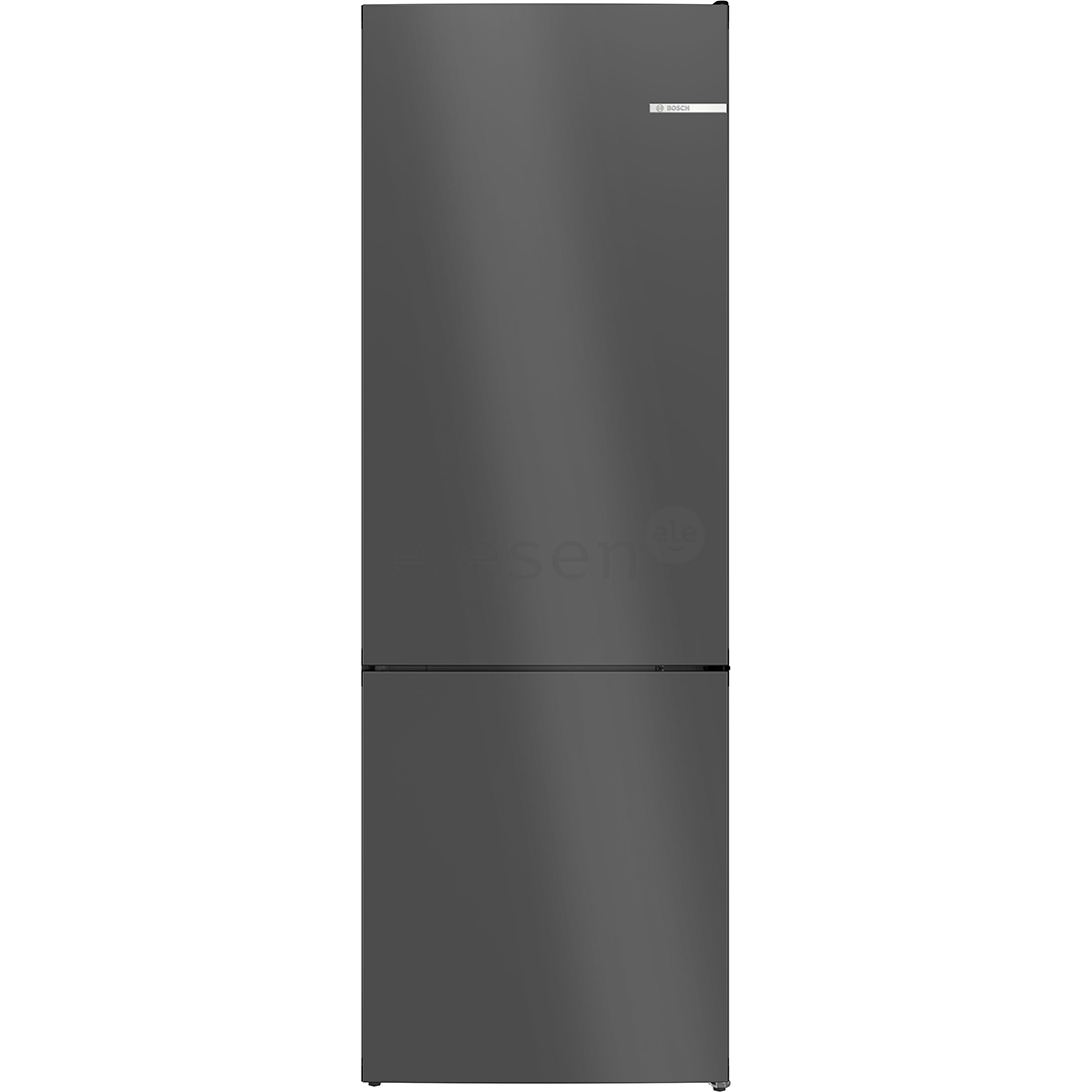Bosch, Series 4, NoFrost, 440 L, aukštis 203 cm, tamsiai pilkas - Šaldytuvas