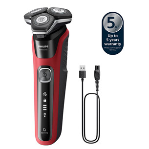 Philips Shaver Series 5000 Wet & Dry, red/black - Shaver