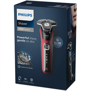 Philips Shaver Series 5000 Wet & Dry, red/black - Shaver