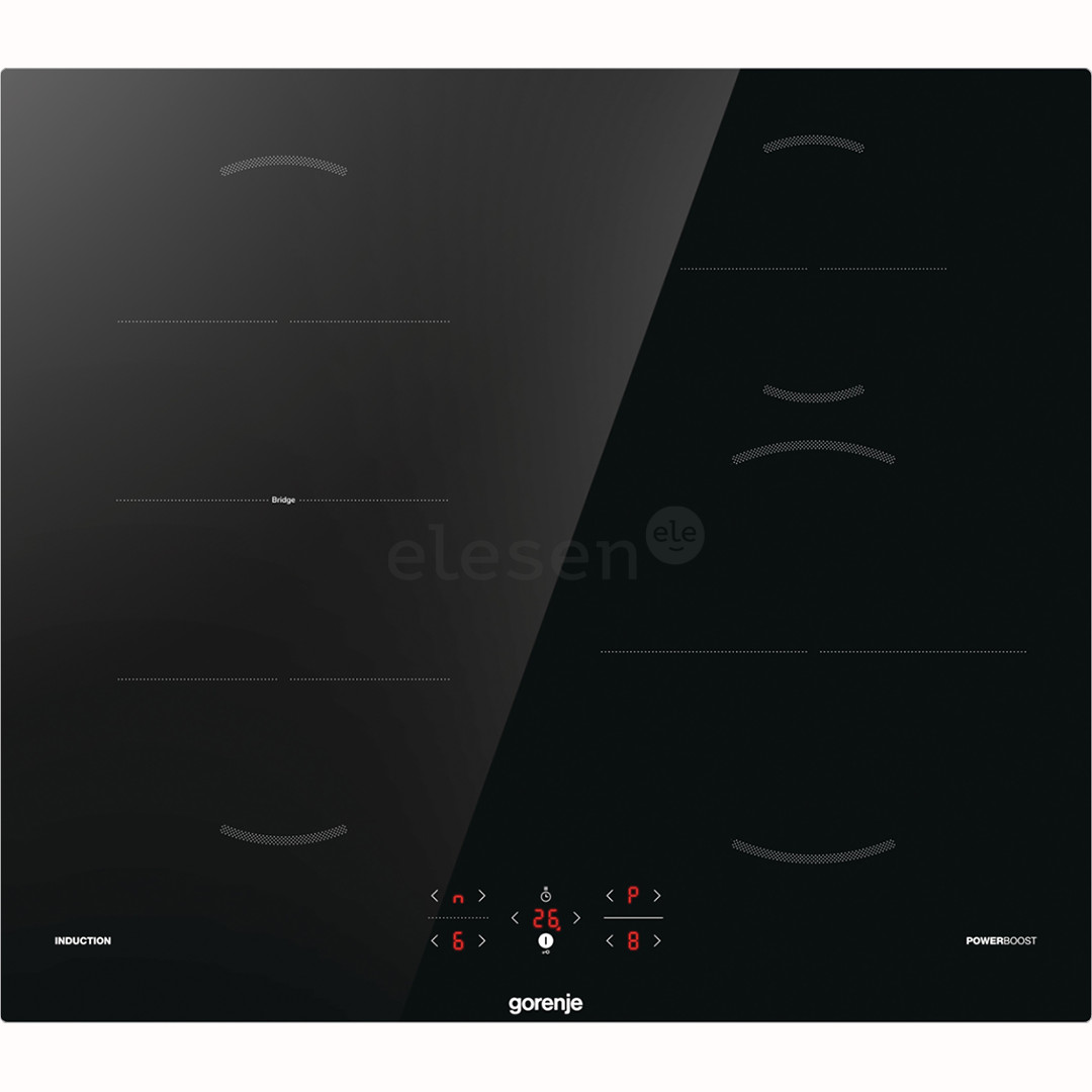 Gorenje, plotis 59,5 cm, berėmė, juoda - Įmontuojama indukcinė kaitlentė