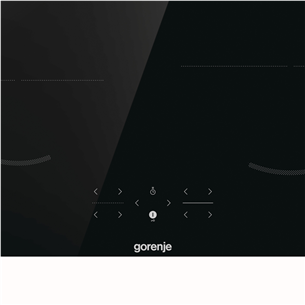 Gorenje, width 59,5 cm, frameless, black - Built-in induction hob