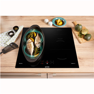 Gorenje, plotis 59,5 cm, berėmė, juoda - Įmontuojama indukcinė kaitlentė