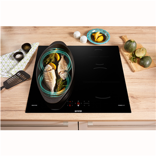 Gorenje, width 59,5 cm, frameless, black - Built-in induction hob
