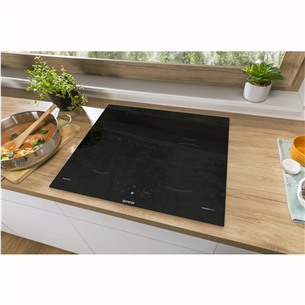 Gorenje, width 59,5 cm, frameless, black - Built-in induction hob