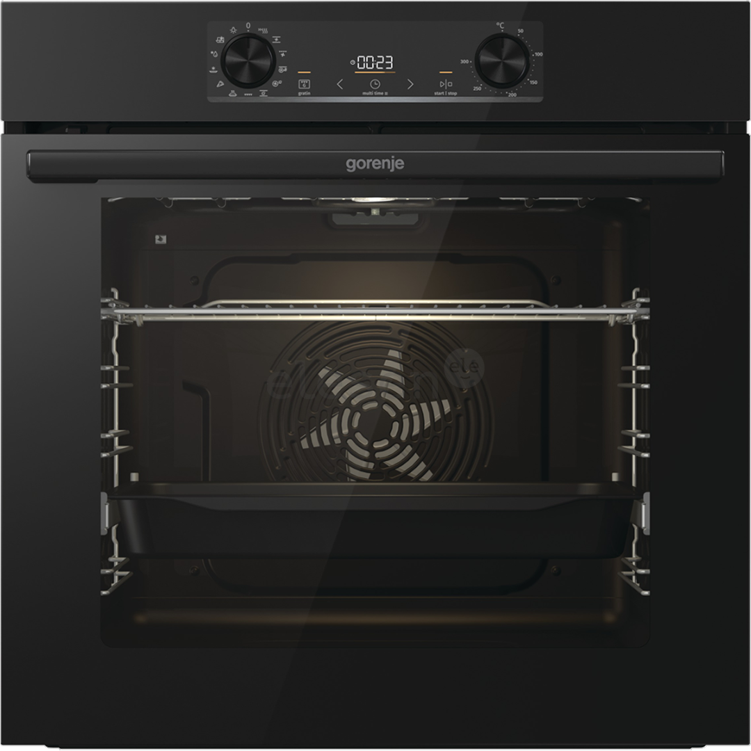 Gorenje, 77 L, pyrolytic cleaning, black - Built-in oven