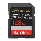 SanDisk Extreme Pro, UHS-II, SDXC, 128 GB, black - Memory card