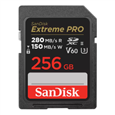SanDisk Extreme Pro, UHS-II, SDXC, 256 GB, juoda - Atminties kortelė