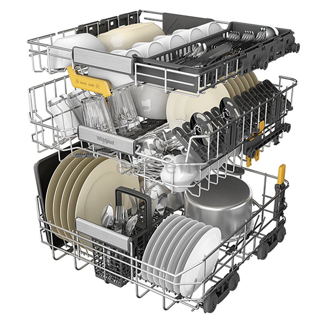 Whirlpool, 6th Sense, 15 комплектов посуды, ширина 60 см - Интегрируемая посудомоечная машина