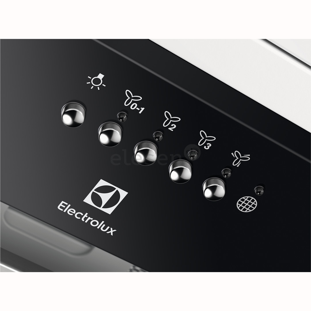 Electrolux, 600 m³/val., plotis 53 cm, juodas - Įmontuojamas gartraukis