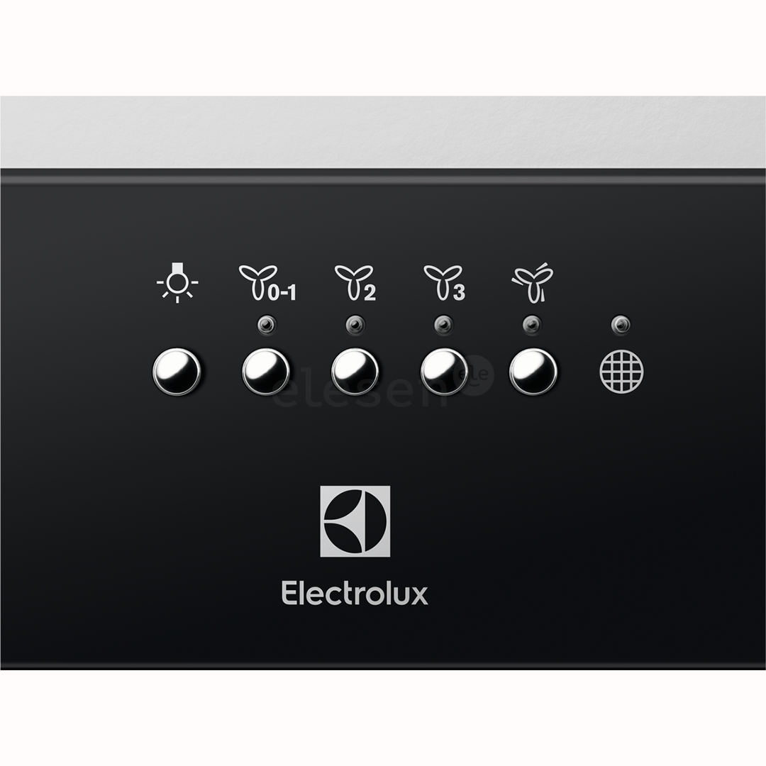 Electrolux, 600 m³/val., plotis 53 cm, juodas - Įmontuojamas gartraukis