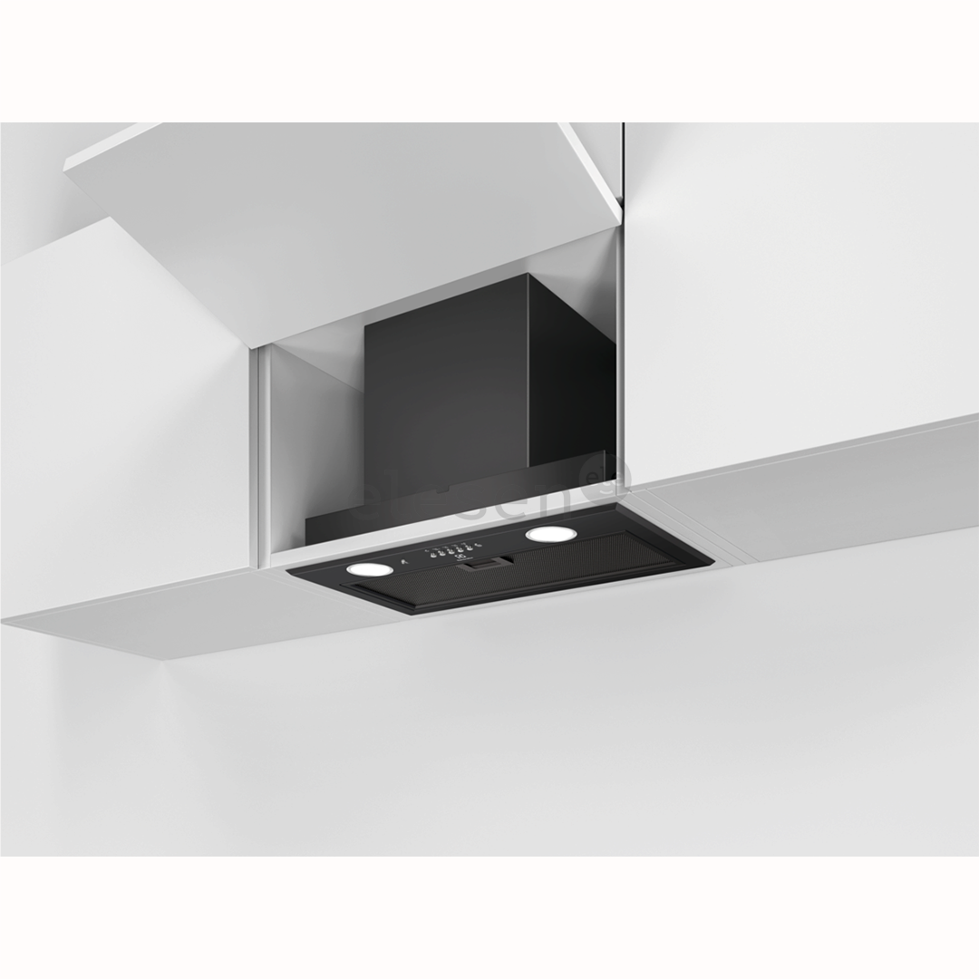 Electrolux, 600 m³/val., plotis 53 cm, juodas - Įmontuojamas gartraukis