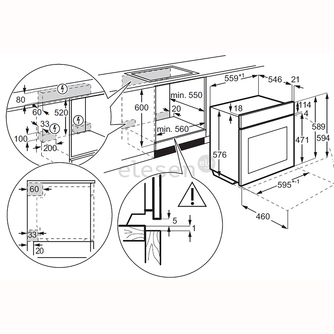 Electrolux 800 Series MealAssist, 70 L, juoda - Įmontuojama garinė orkaitė