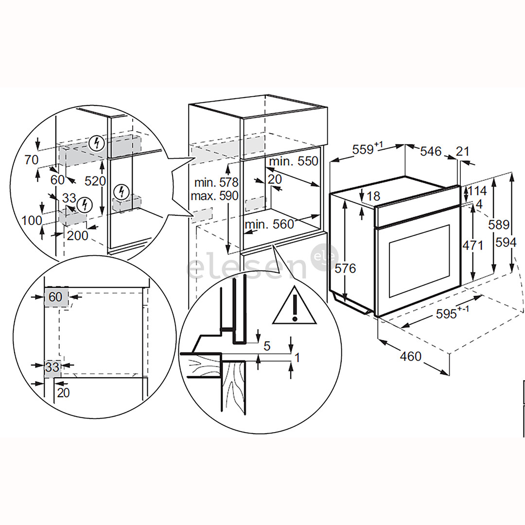Electrolux 800 Series MealAssist, 70 L, juoda - Įmontuojama garinė orkaitė