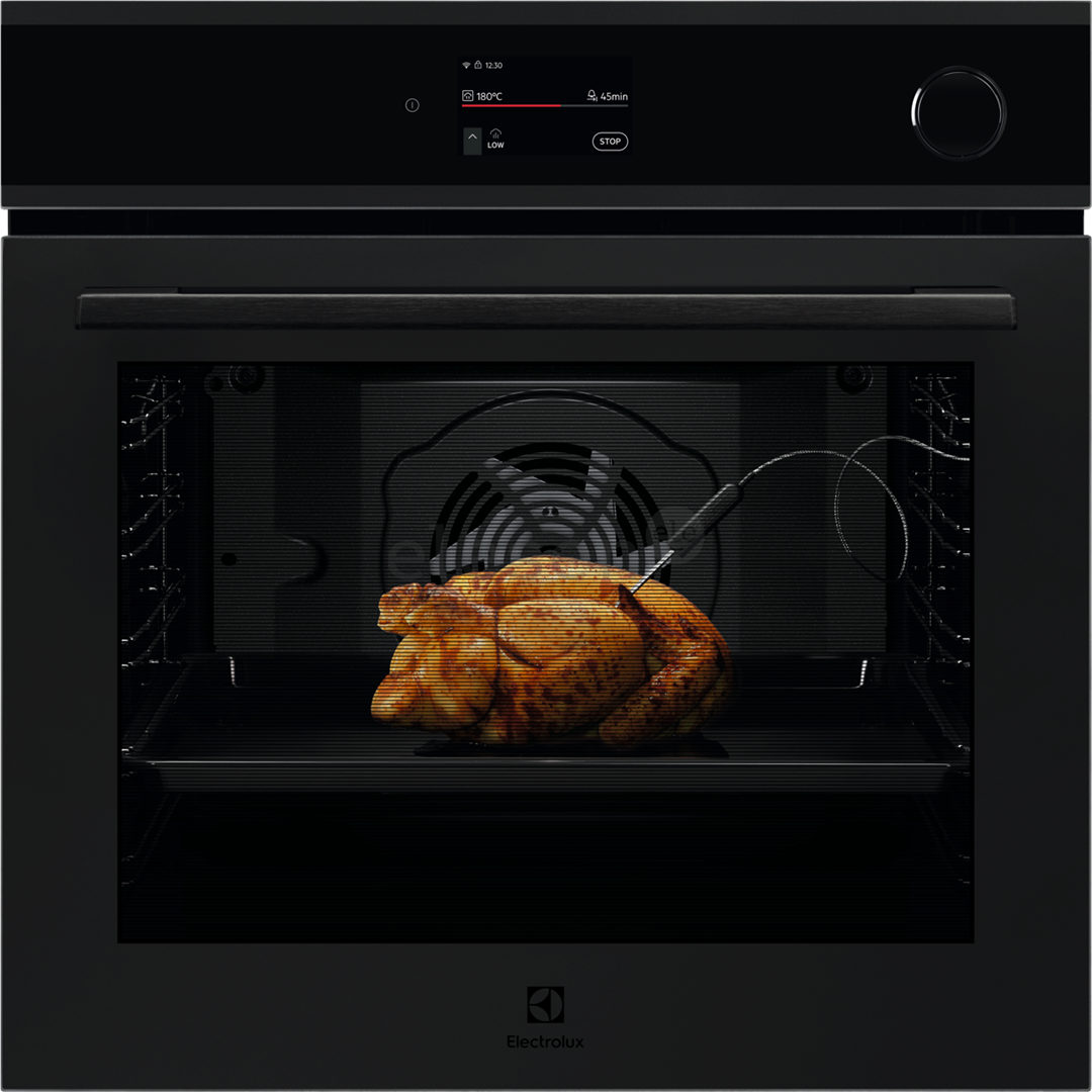Electrolux 700 Series MealAssist with SteamCrisp, 72 L, pyrolytic cleaning, matte black - Built-in steam oven