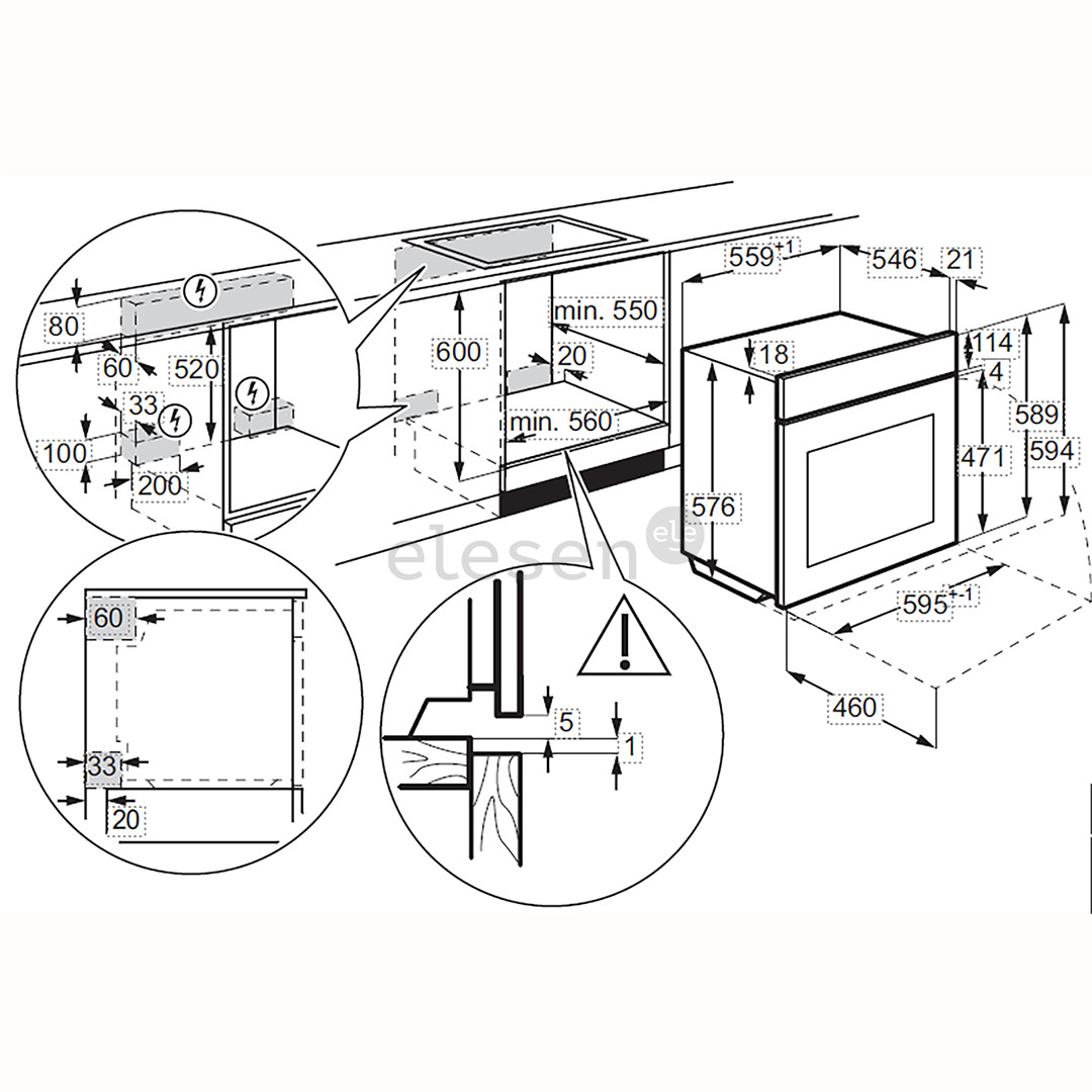 Electrolux 700 Series MealAssist, 71 L, pirolizė, juoda - Įmontuojama orkaitė