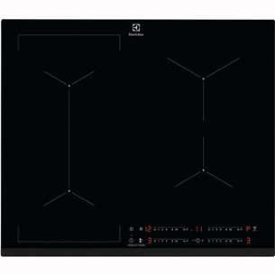 Electrolux 600 Series Bridge Hob2Hood, plotis 59 cm, juoda - Įmontuojama indukcinė kaitlentė EIV63443