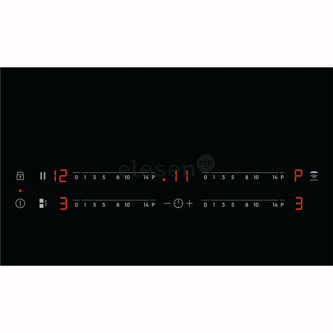 Electrolux 600 Series Bridge Hob2Hood, plotis 59 cm, juoda - Įmontuojama indukcinė kaitlentė