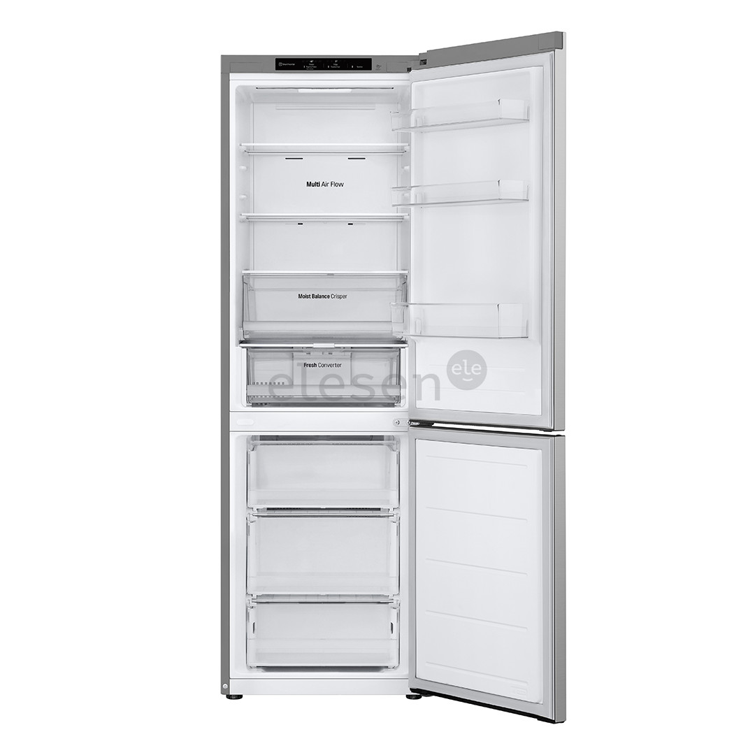 LG, NoFrost, 344 л, высота 186 см, серебристый - Холодильник