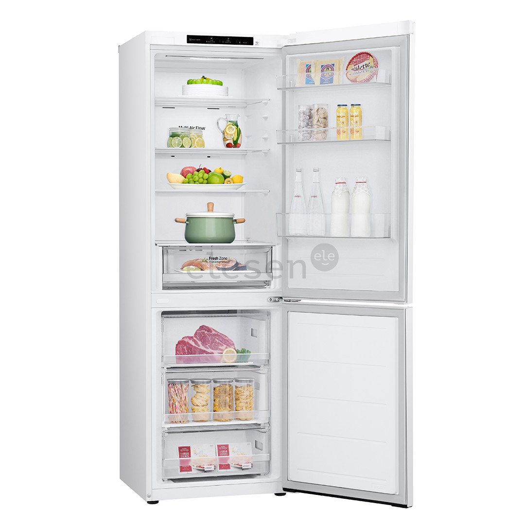 LG NatureFRESH, NoFrost, 344 L, aukštis 186 cm, baltas - Šaldytuvas