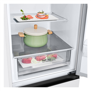 LG NatureFRESH, NoFrost, 344 L, aukštis 186 cm, baltas - Šaldytuvas