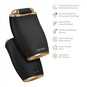 Geske SmartAppGuided, 7 в 1, серый - Электрический ролик с пемзой