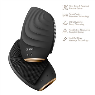Geske Sonic Facial Brush, 5 в 1, серый - Щеточка для очищения лица