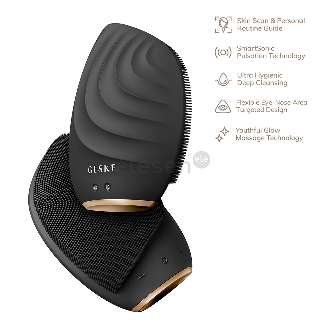 Geske Sonic Facial Brush, 5 в 1, серый - Щеточка для очищения лица