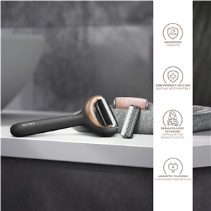 Geske MicroNeedle Face & Body Roller | 9 in 1, pilkas - Veido odos priežiūros prietaisas