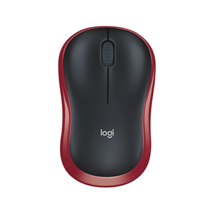 Logitech M185, raudona - Belaidė pelė 910-002237