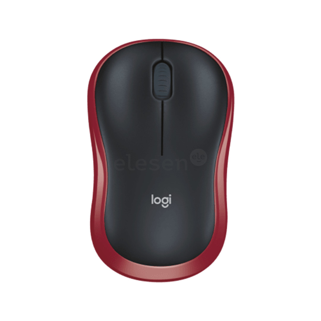 Logitech M185, raudona - Belaidė pelė
