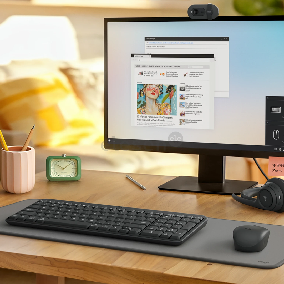 Logitech MK250 Compact, Bluetooth, SWE, juoda - Klaviatūra su pele