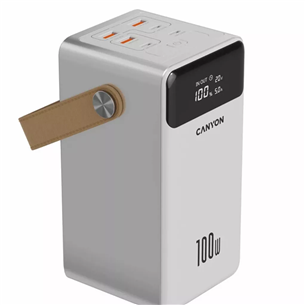 Canyon OnPower 610, 60 000 мАч, 100 Вт, USB-A, USB-C, белый - Внешний аккумулятор
