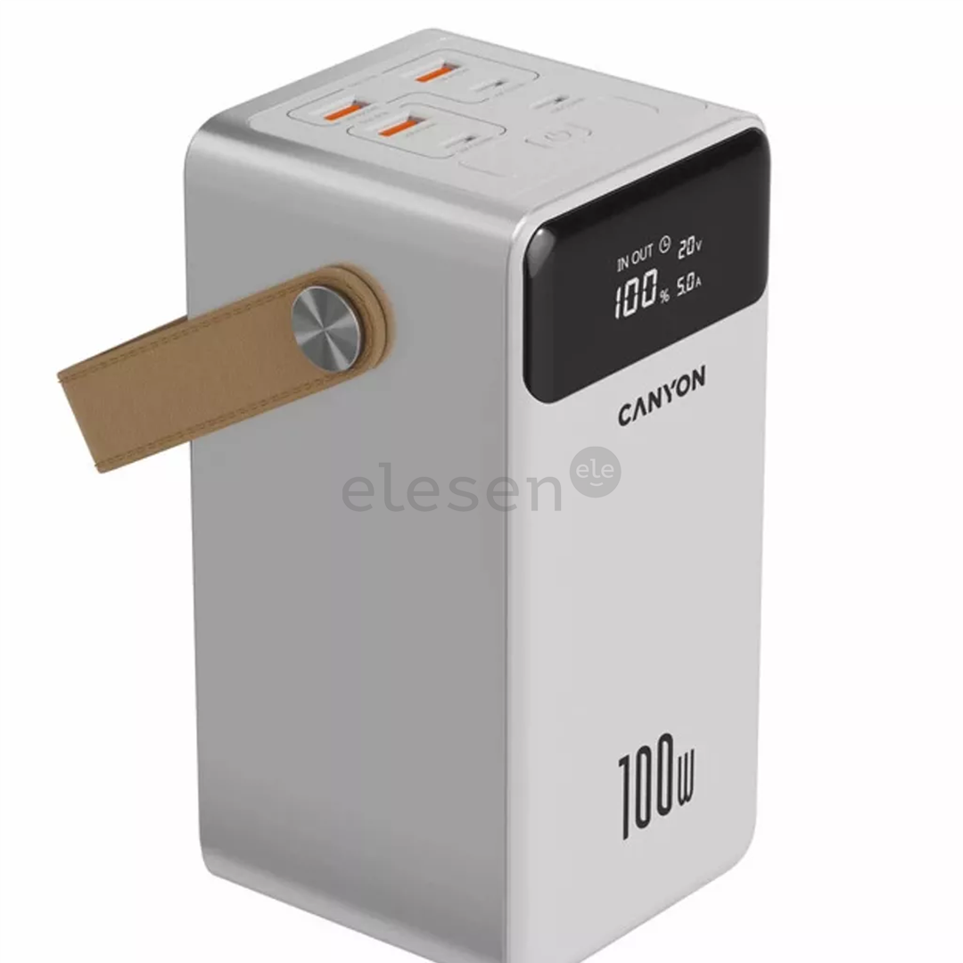 Canyon OnPower 610, 60 000 мАч, 100 Вт, USB-A, USB-C, белый - Внешний аккумулятор